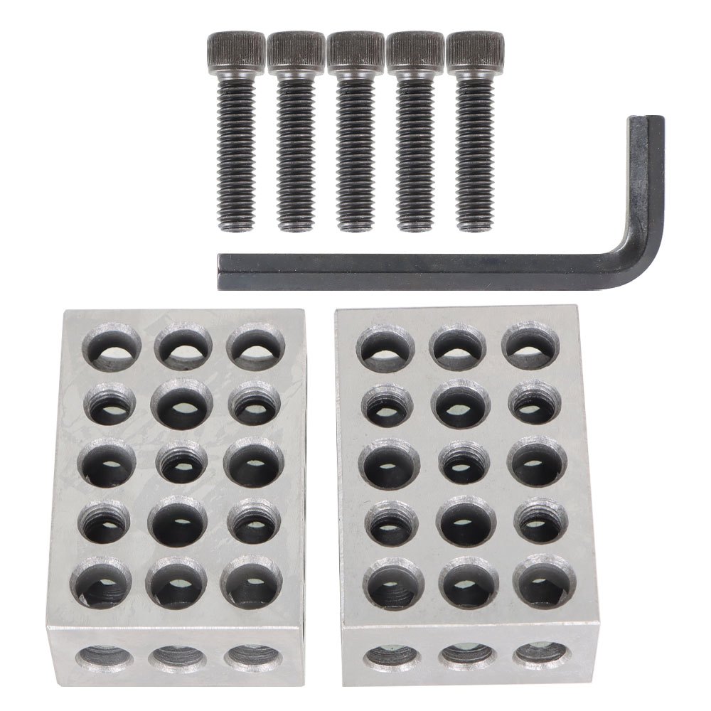 

1 X 2 X 3 Matched Ultra Accuracy Parallel Blocks Set, 23-hole 0.0001 Inch Alloy Steel, 123 Parallel Block Set With Screws And Hex Key