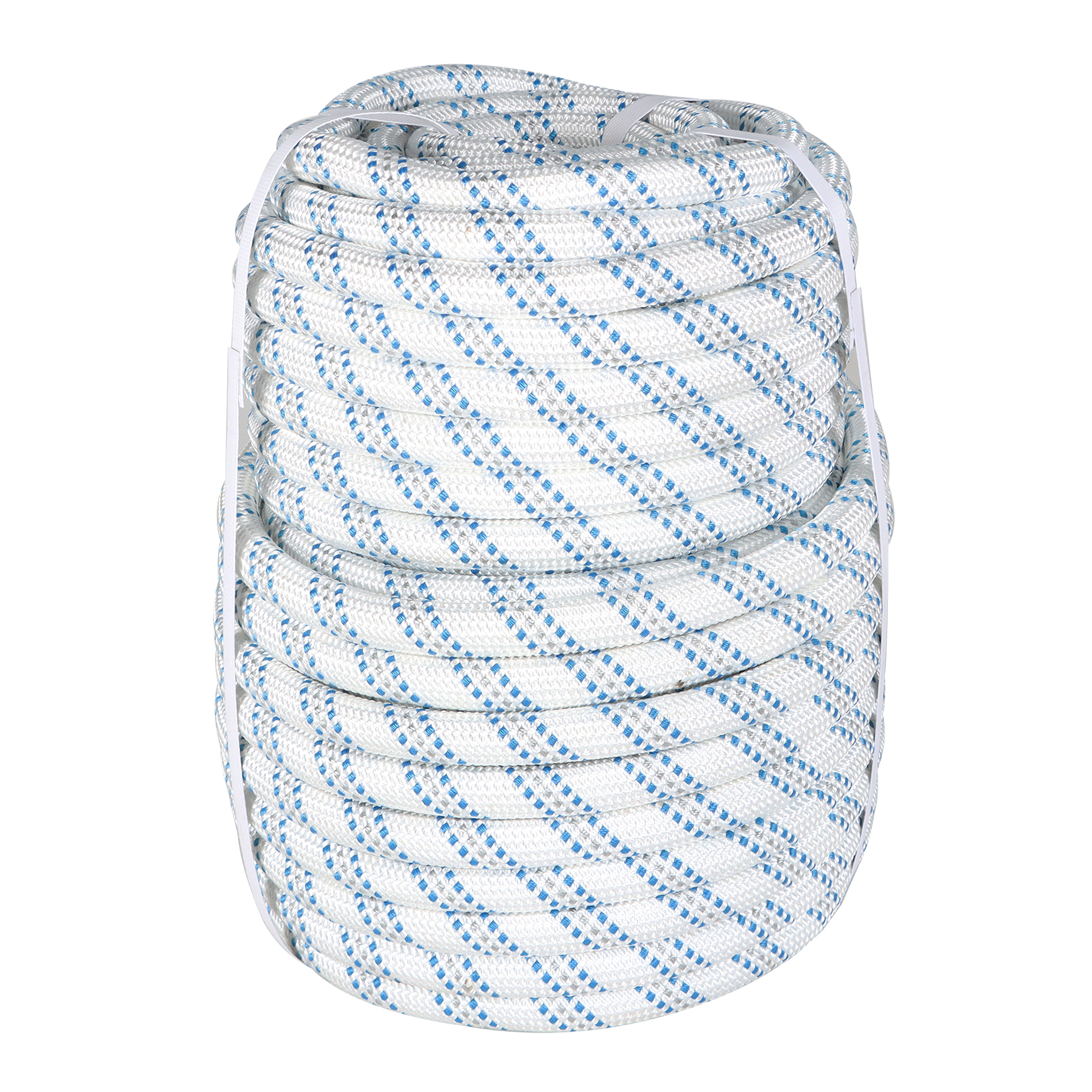 

34 150ft Gray White Blue Bull Rope Double Braid Polyester Rigging Hoisting Line High Strength Tree Rope For Rigging, Swing For Rigging Sailboat Weathered Line Tree Work