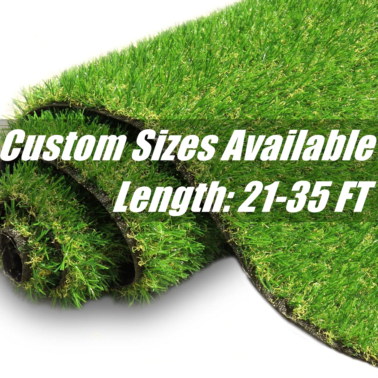 

Custom Sizes Grass With Drainage, 0.8 Inch Realistic Fake Grass Rug Indoor Outdoor Lawn Landscape For Garden, Balcony, Backyard, Patio, Synthetic Grass Mat For Pet Dogs