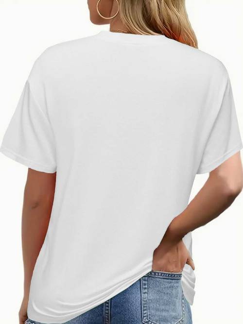 womens chic american flag print tee comfy casual short sleeve crew neck t shirt for everyday wear stylish layering