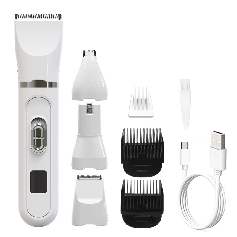 

Dog Clippers Grooming Kit Hair Clipper- Paw Trimmer- Rechargeable - Cordless Quiet Nail Grinder Shaver For Cats And Other Pets