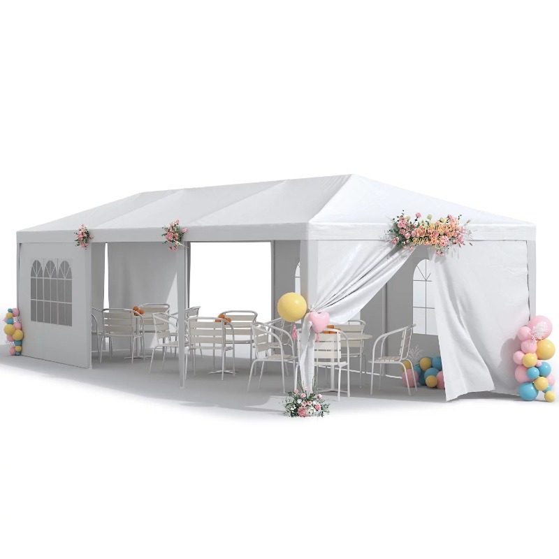 

10' X 30' Outdoor Gazebo Wedding Party Tent Patio Canopy Camping Shelter Pavilion Wremovable Sidewalls Carport Cater Bbq Events