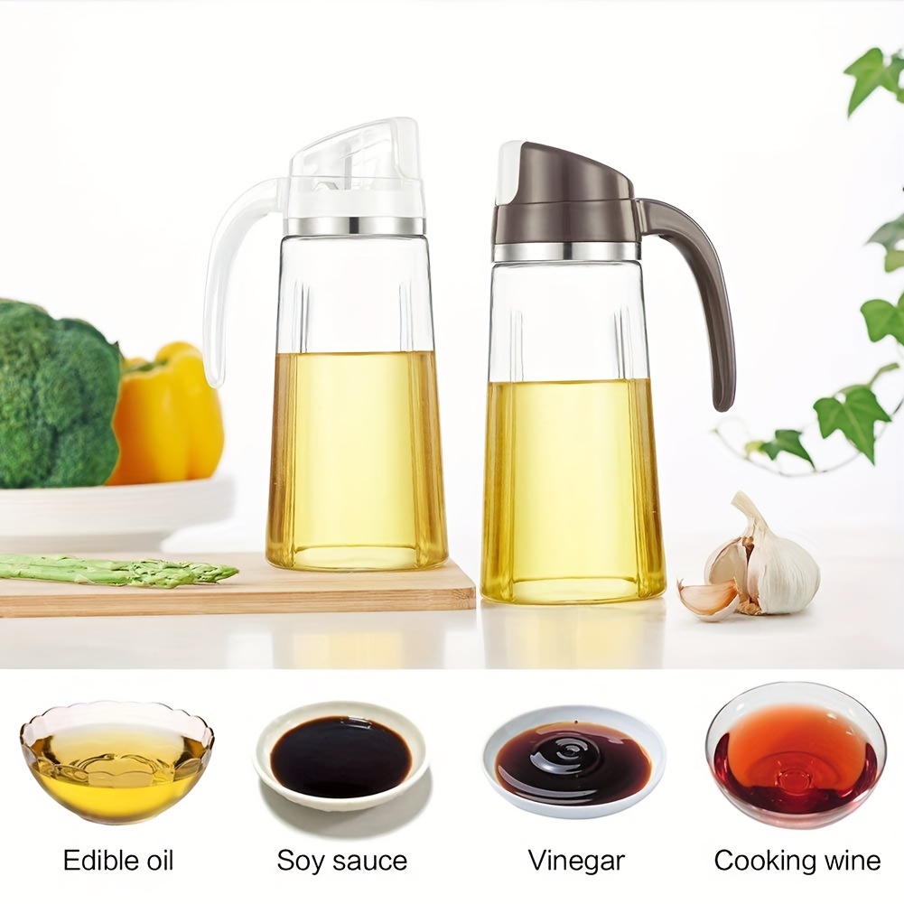 

Brown Magic: 20 Oz Self-turning, Leak-proof Olive Oil Dispenser Bottle, A Sophisticated Companion For Cooking In The Kitchen