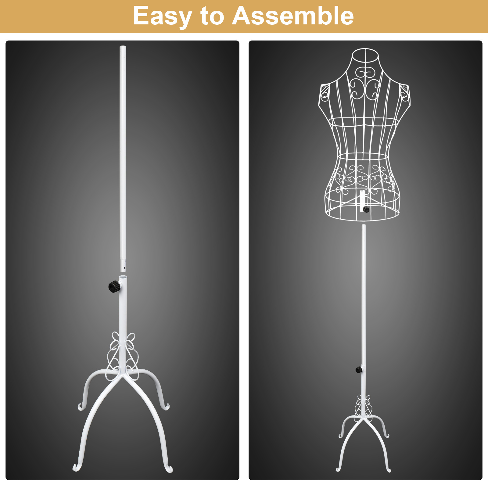 small metal dress form Bonnlo Female Wire Dress Form, Vintage Style Wire Mannequin for Home Decor  Display, Small Size Adjustable Height Metal Wire Body