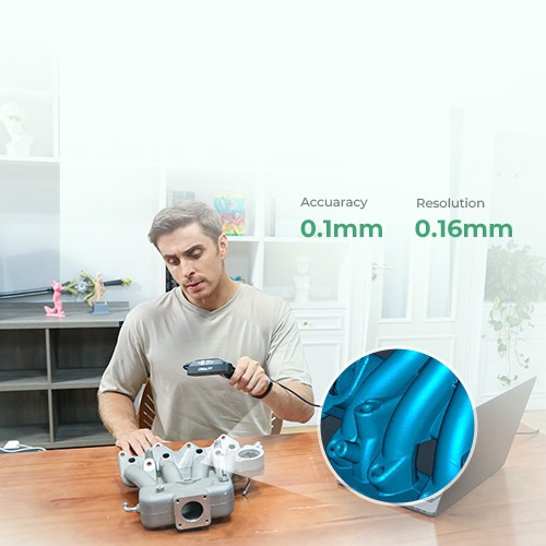 Creality CR-Scan Ferret SE 3D Scanner Anti-Shake Tracking 24-Bit Full Color Up to 0.05mm 30fps Scanning Speed 150-2000mm
