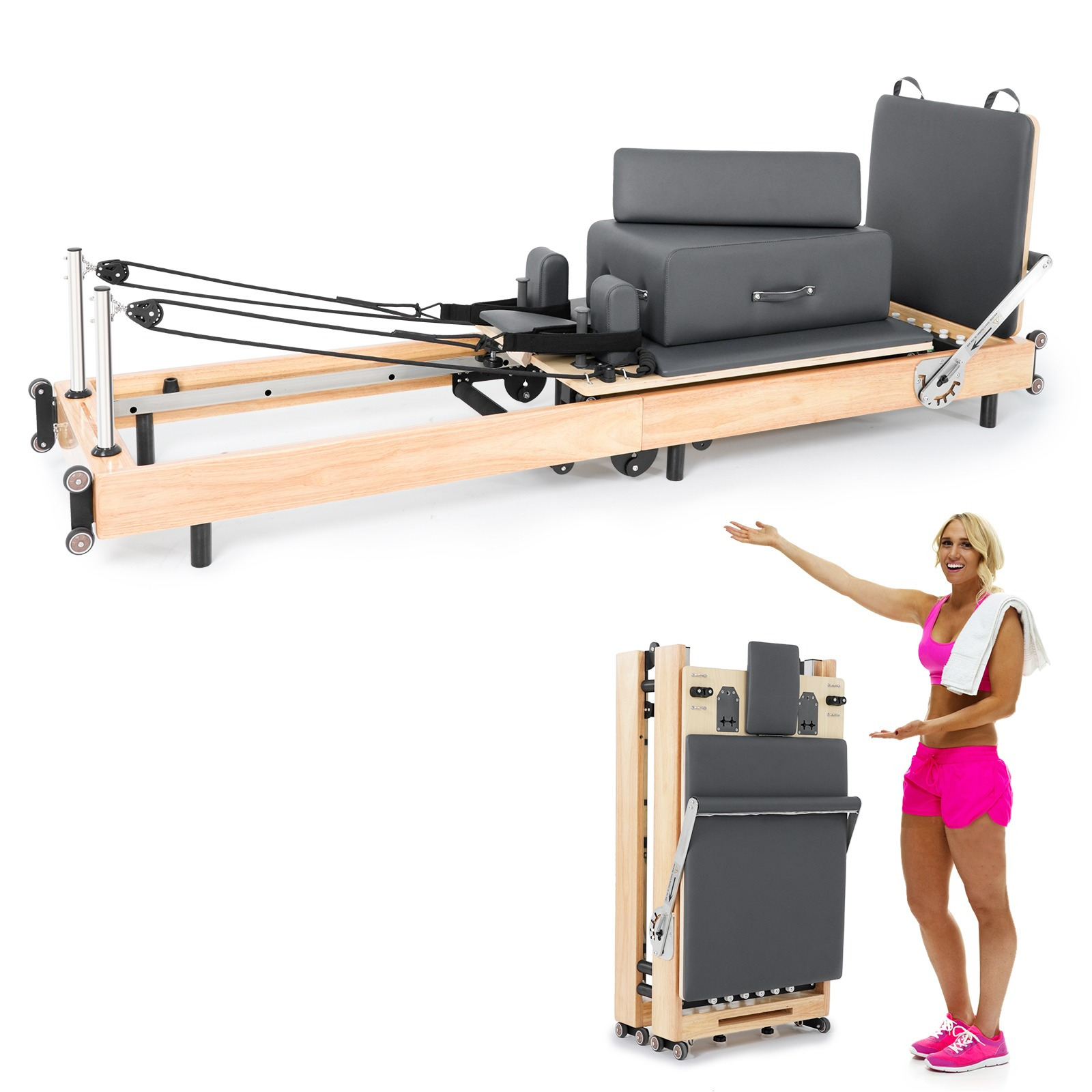 Planche De Pilates Pliable – Multifonction, Avec Support Téléphone, Pour Renforcement Des Pectoraux Et Abdominaux – 93 X 36,7 Cm
