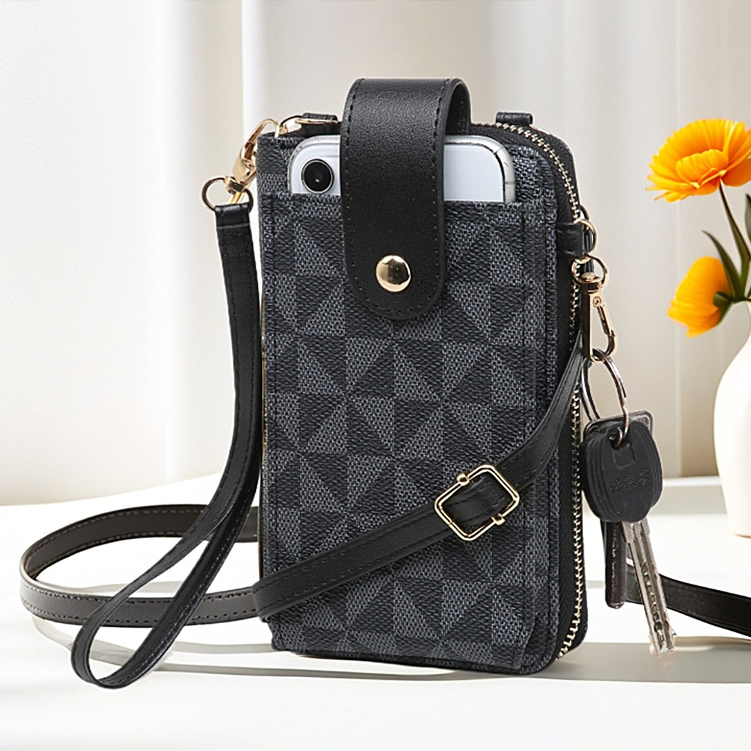 

Crossbody Phone Purse With Wallet Card Slots And Pocket. Upscale Women's Phone Crossbody Bag.