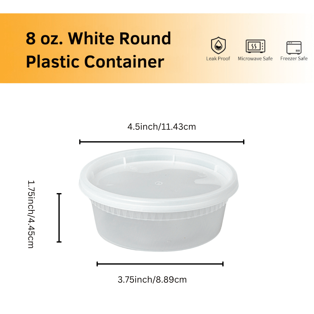 

240 Pack 8/16/24/32oz Food Container With - Leak Proof, Microwave Safe, , Freezer Safe - Soup, Fruits, Food Prep