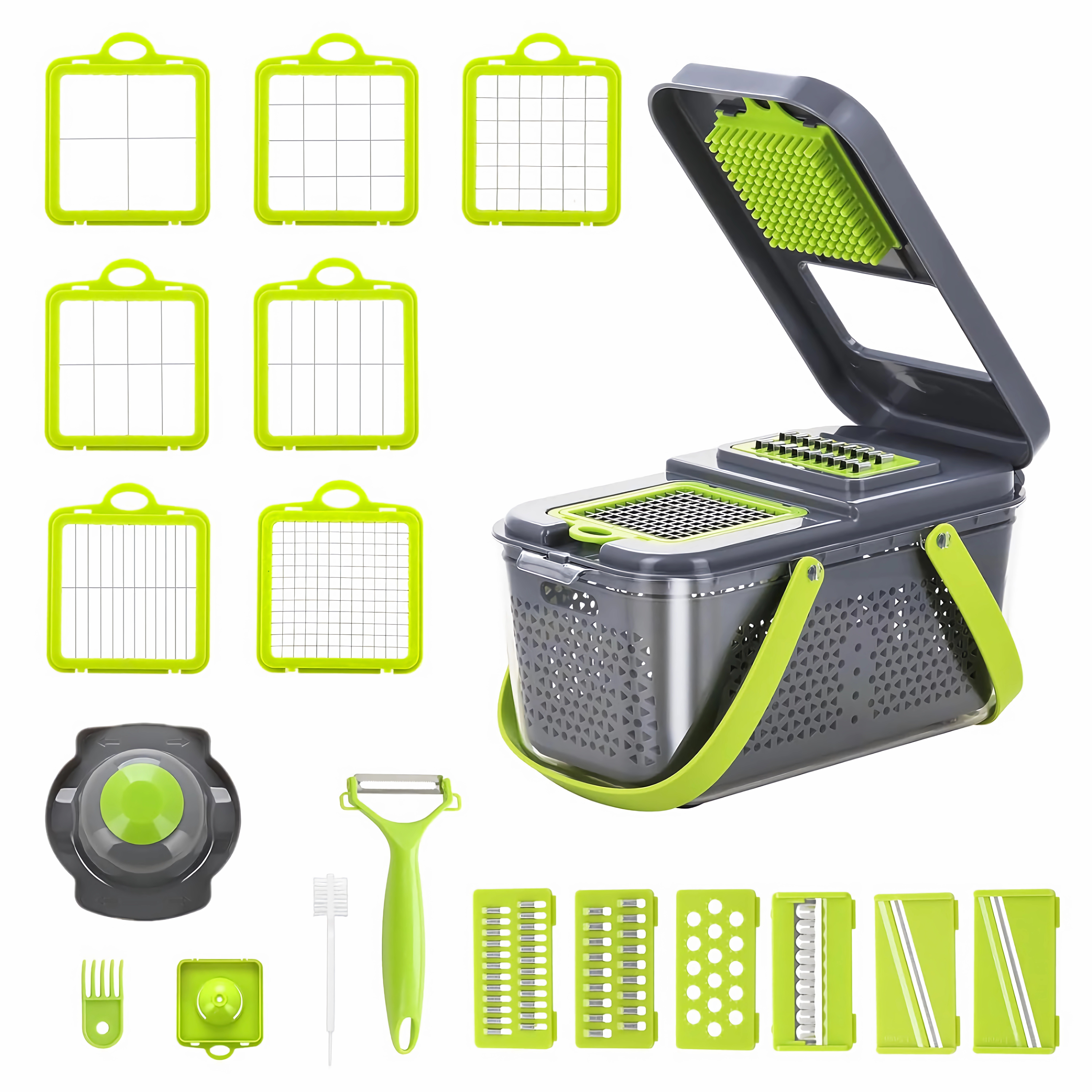 

22 In 1 Container And Dicers For Onion Tool -13 Blades