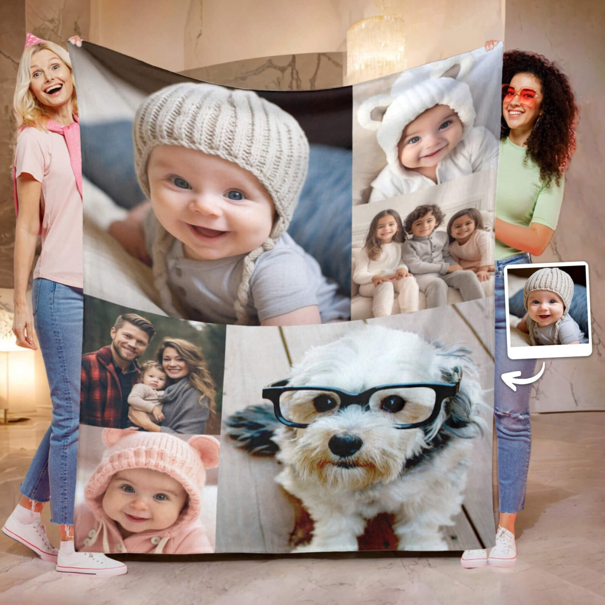 

6 Personalized Custom Blanket For Kid Mom Dad Pet Couple Husband Christmas Gifts Yoyospring