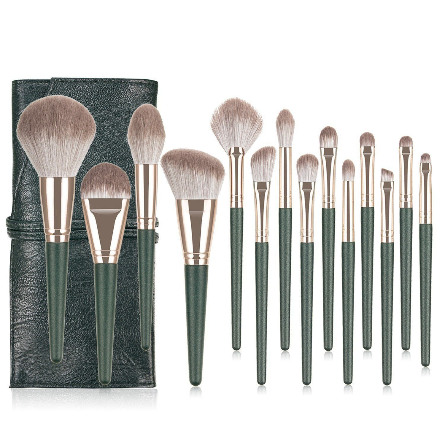 

Makeup Brushes 14pcs Set Foundation Eye Brow