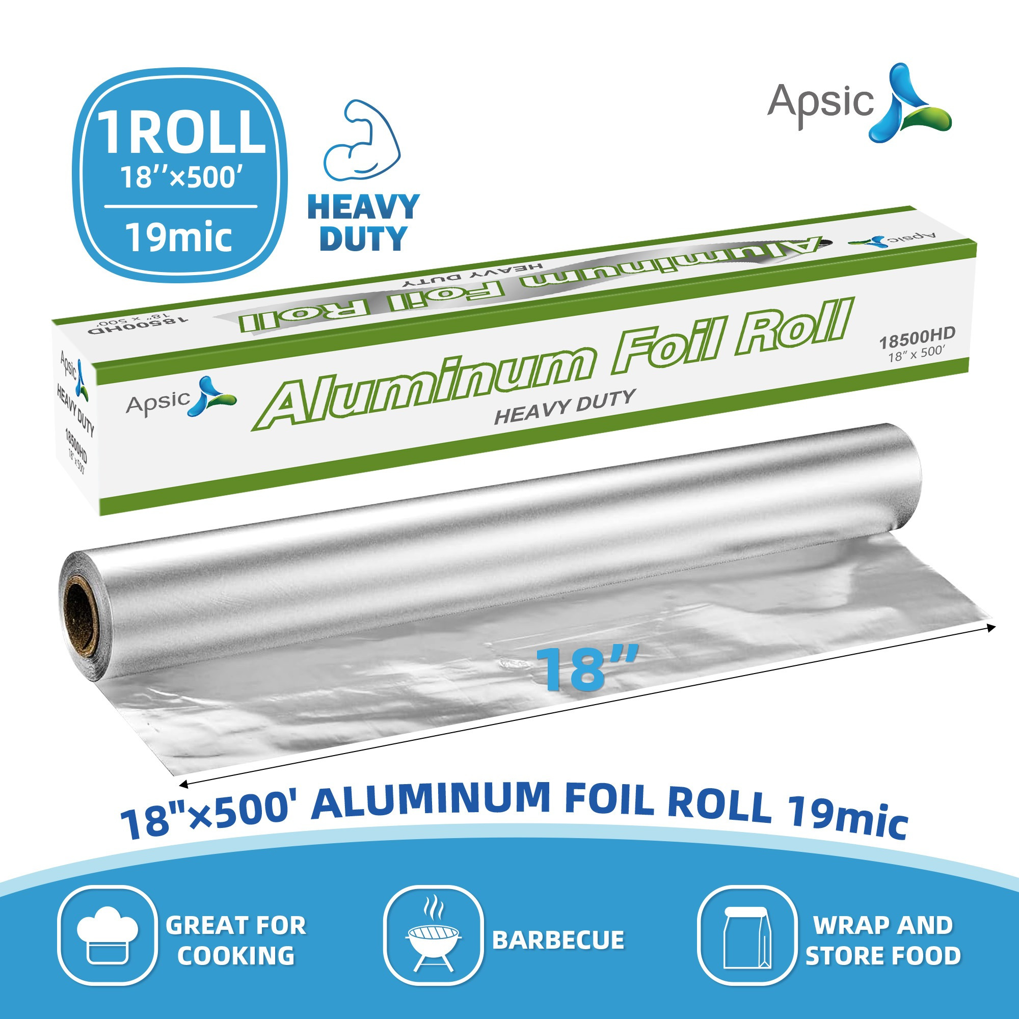 

Apsic 18"' Aluminum Roll, For - For Bbq, Toasting, Steaming, Grilling, Broiling Etc ( Of 1)- Suitable For Halloween And Christmas Parties ()