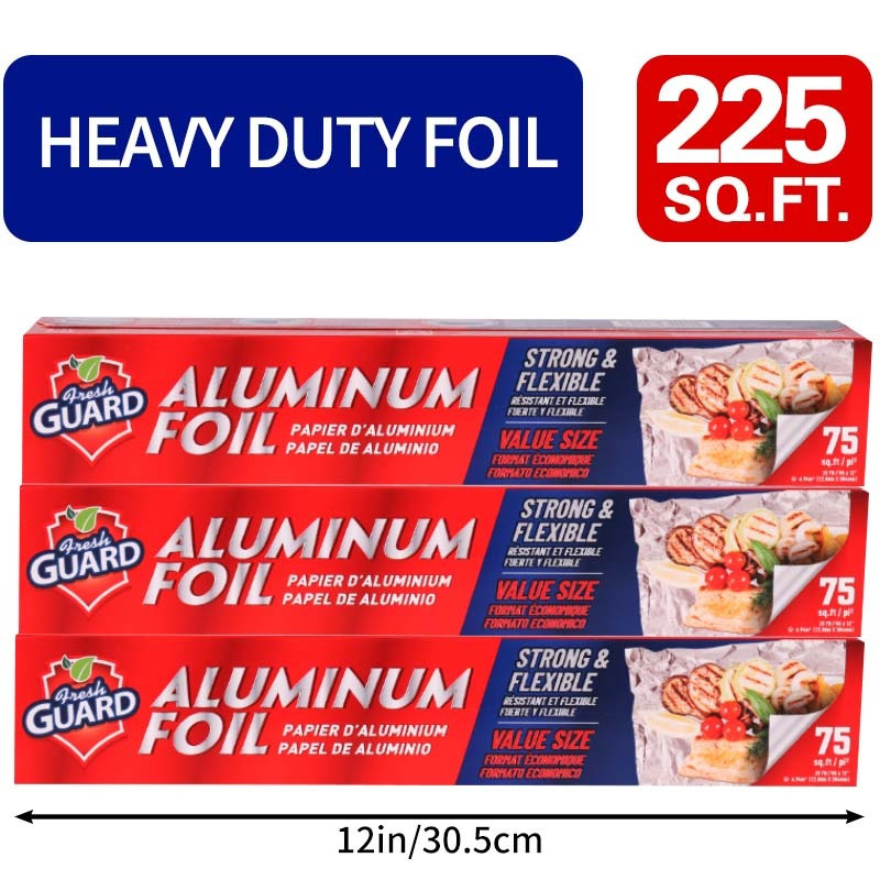 

Duty Aluminum Roll ， Of 3， 225 ，12 Width，for Restaurant Use, Disposable Wrapping For , , And Sandwiches