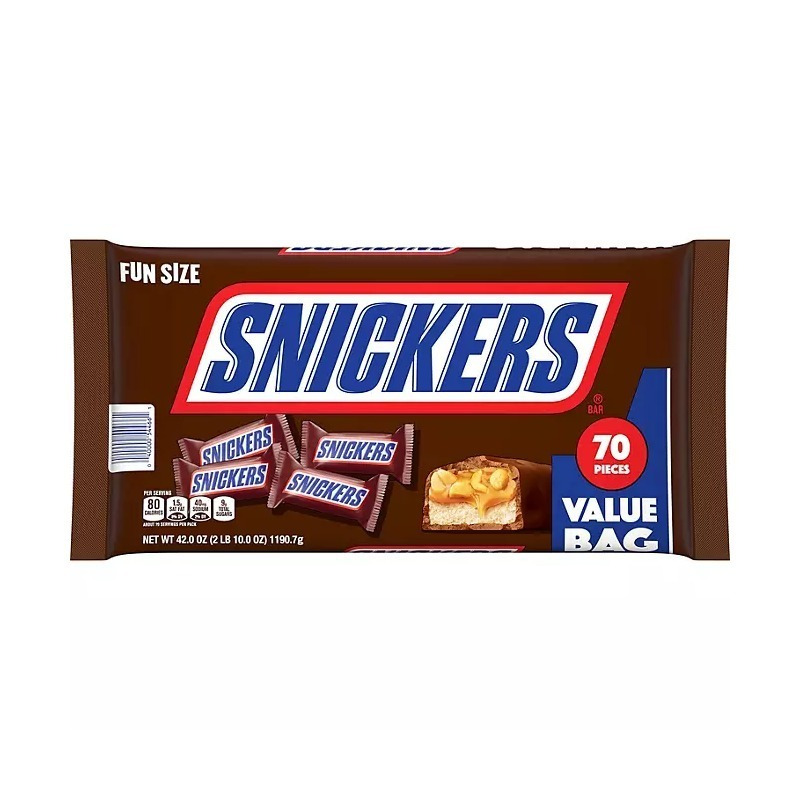 

Snickers , Individually Wrapped, Of 70 Ct - Chocolate Halloween Candy