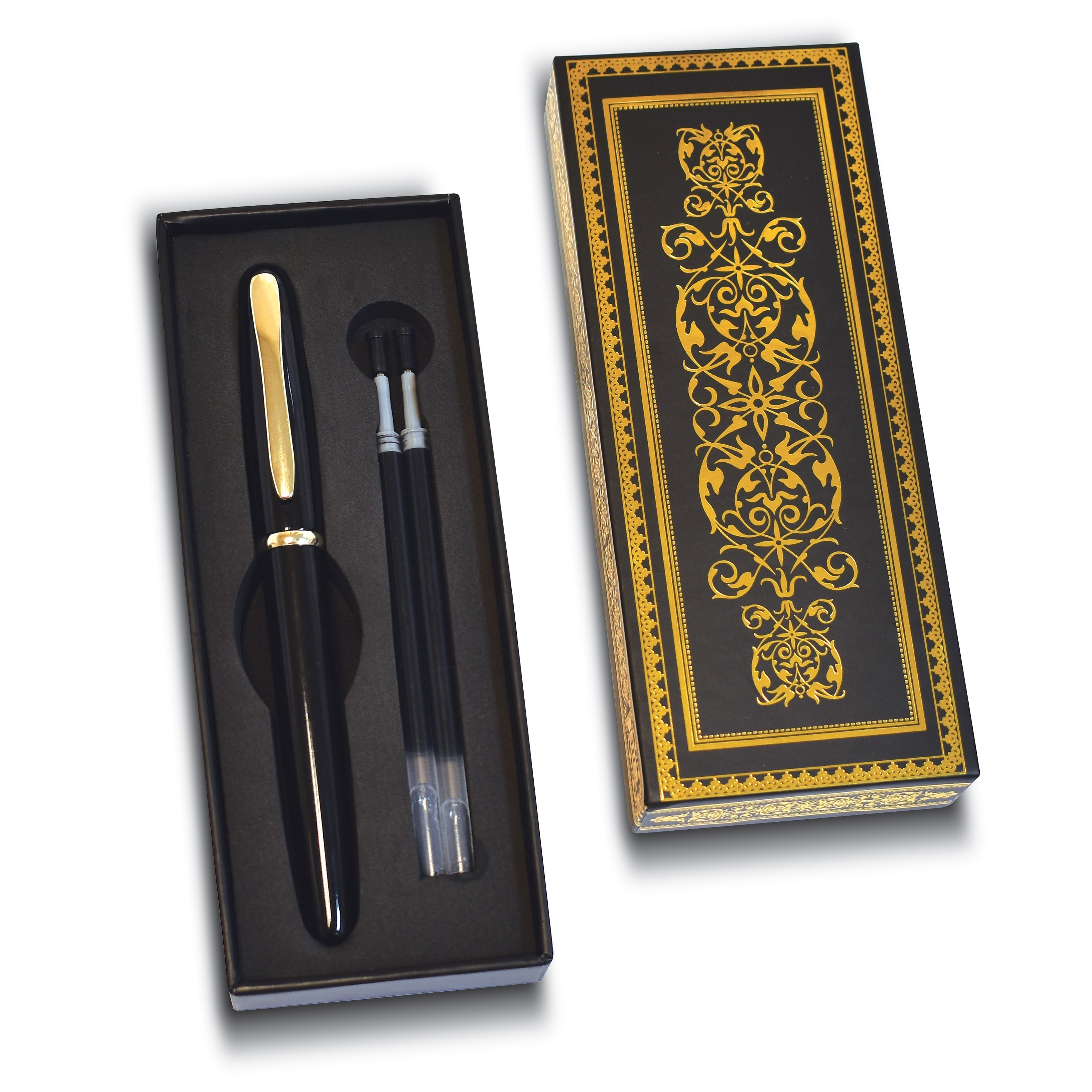 

Pen Set By Products In & Gold Box, Pen Gold Accents, Includes 2 0.7mm Cartridges. For Dad Or . Pen.