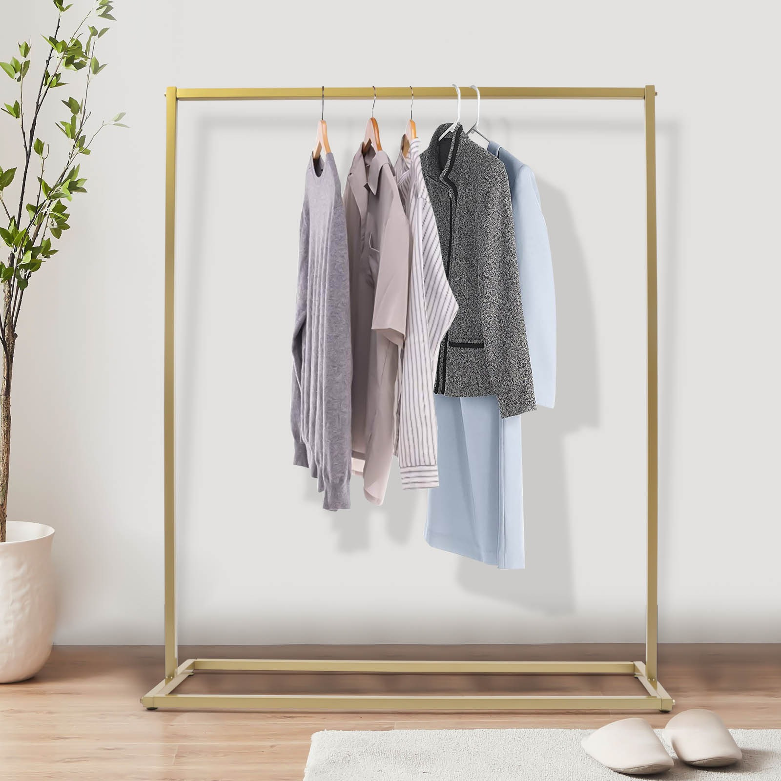 Gold Clothes Display Stand Metal Garment Rack Clothes Rail - Temu