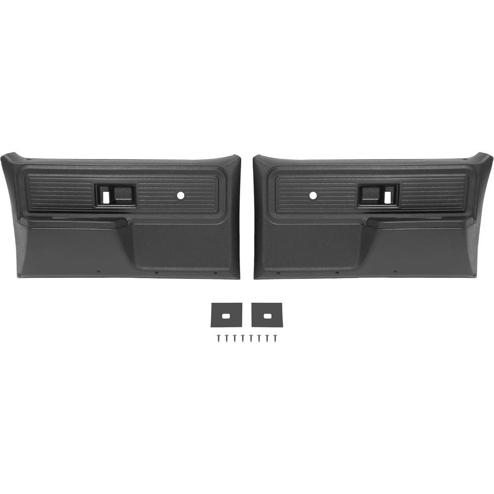 TEMU Front Door Panels Compatible With 1977-1980 For Truck Inner Trim Panel Black Pair