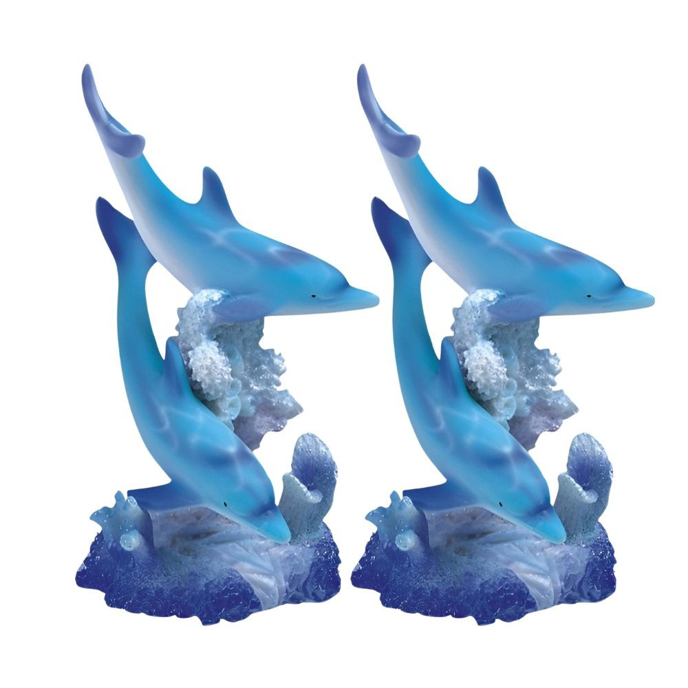 

2-pc Set" Ice Armor 5.5"h Swimming Figurine Figurine Statue / Decor And For Warming, And Birthdays Collectible