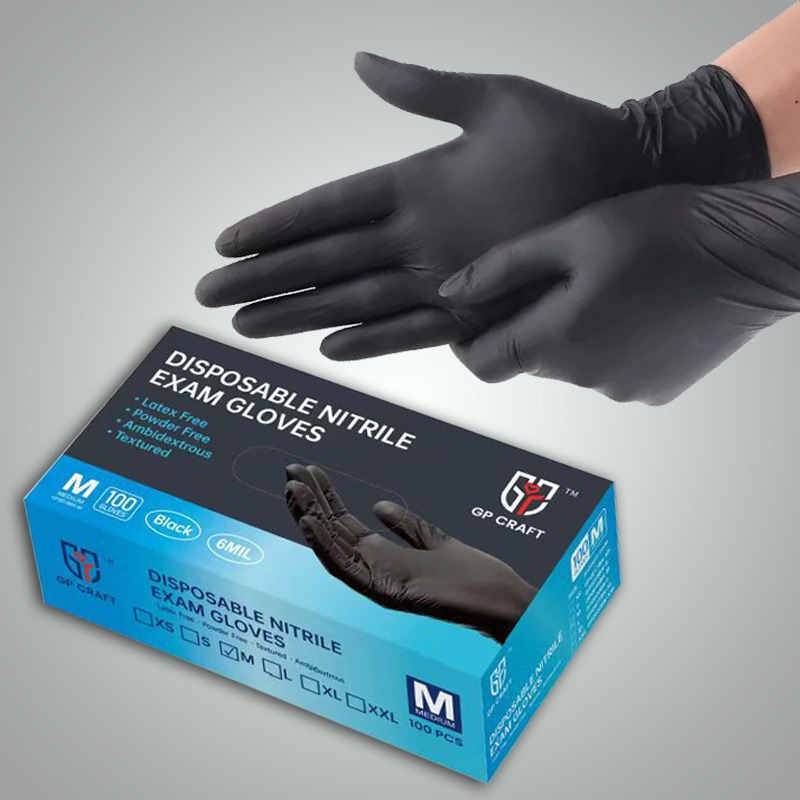 

100pcs Gp Nitrile Disposable Gloves, 6mil, - And -free , Tear , And In Cleaning And Tasks