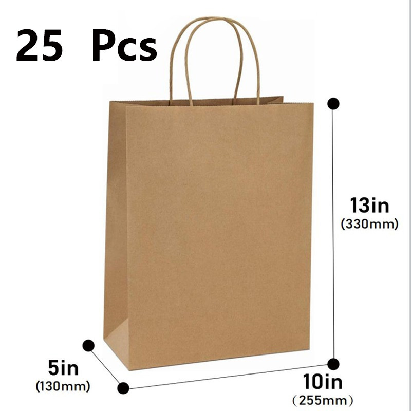 

25//250 Pcs Paper Bags, Brown Paper Bags With Handles Bulk, Shopping Bags For Small Business, Lunch Bags, Gift Bags, Retail Bags, Store Bags, Merchandise Bags, Birthday Party Bags, Bags, Sos Bags