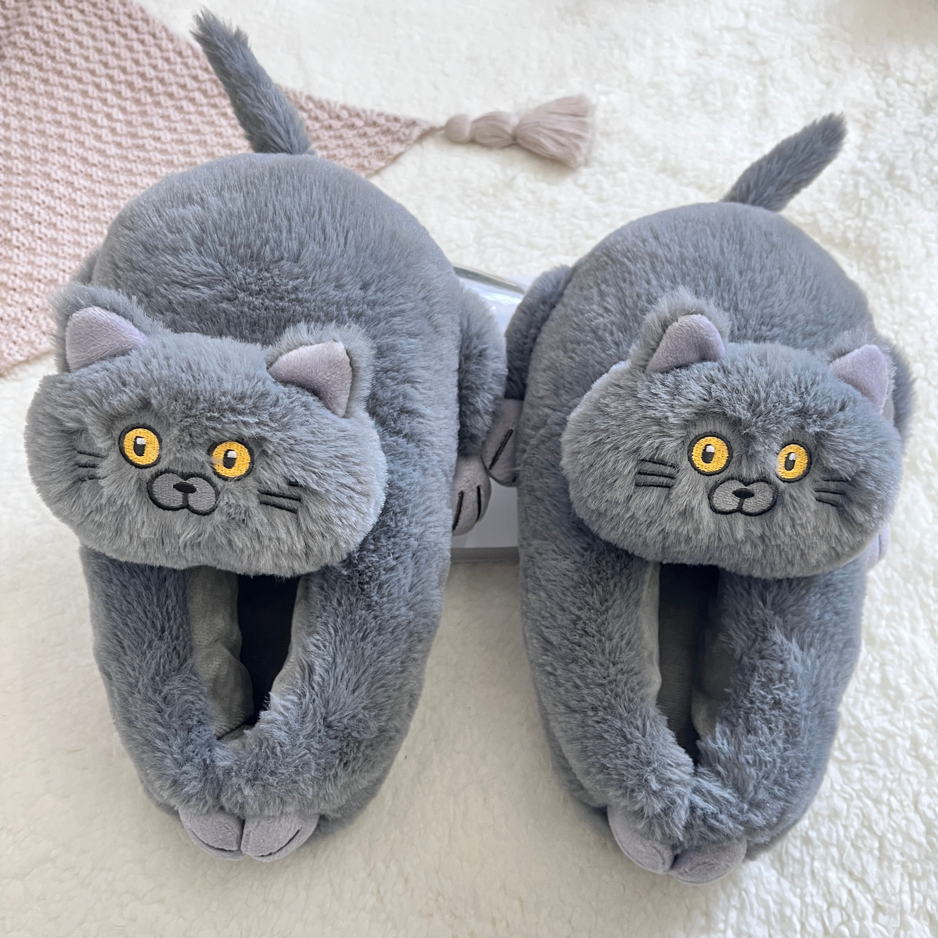 

Halloween Slippers: Cat Slippers For Women Fuzzy Foam Slippers All For Women