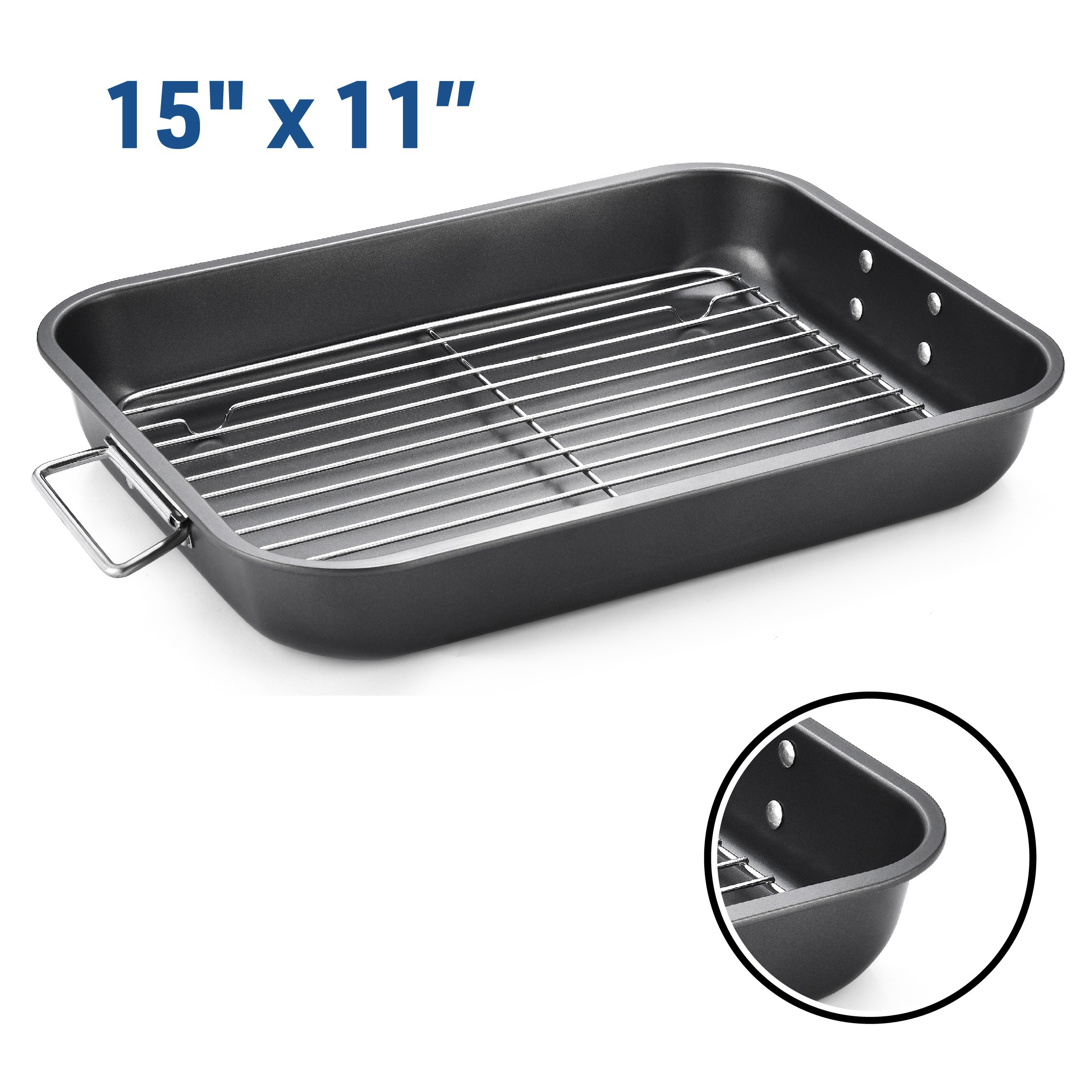 Temu – TEMU 4pcs Golden Bakeware Set Includes 17.72in/15.55in Baking Pans & 15.35in Cooling Rack, Perfect For Baking (christmas) & Daily Home Oven Use