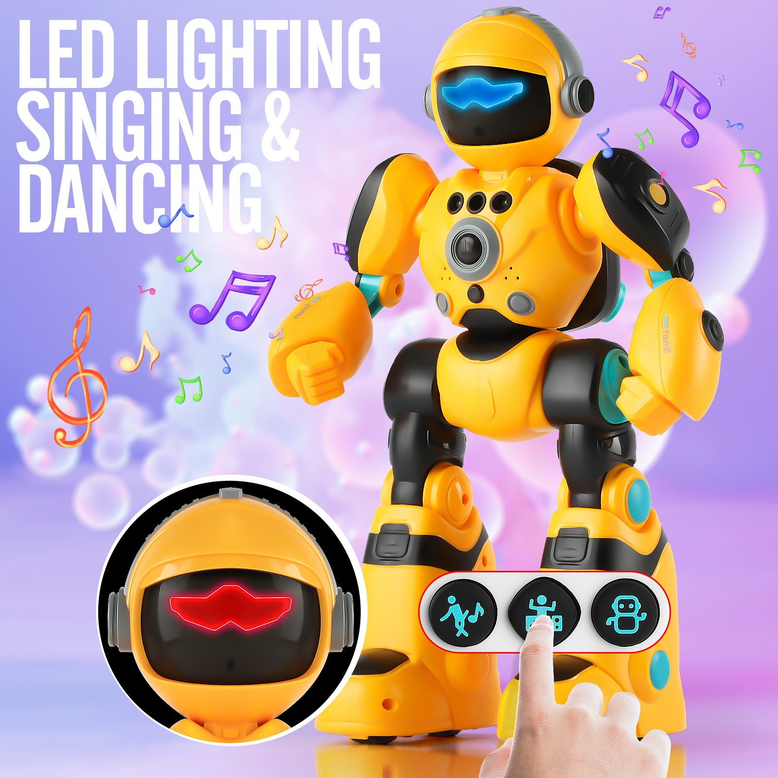 AI Voice Control Robot Remote Control Robo Toys RC Robots with Gesture Control LED and Voice Interactive Intelligent Warriors as Gift for Kids