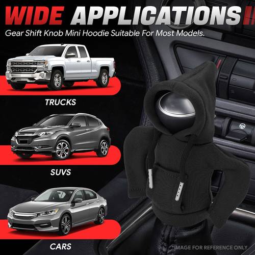 universal car gear shift knob cover mini hoodie shifter interior trim