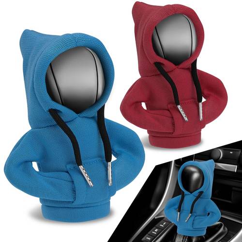 universal car gear shift knob cover mini hoodie shifter interior trim