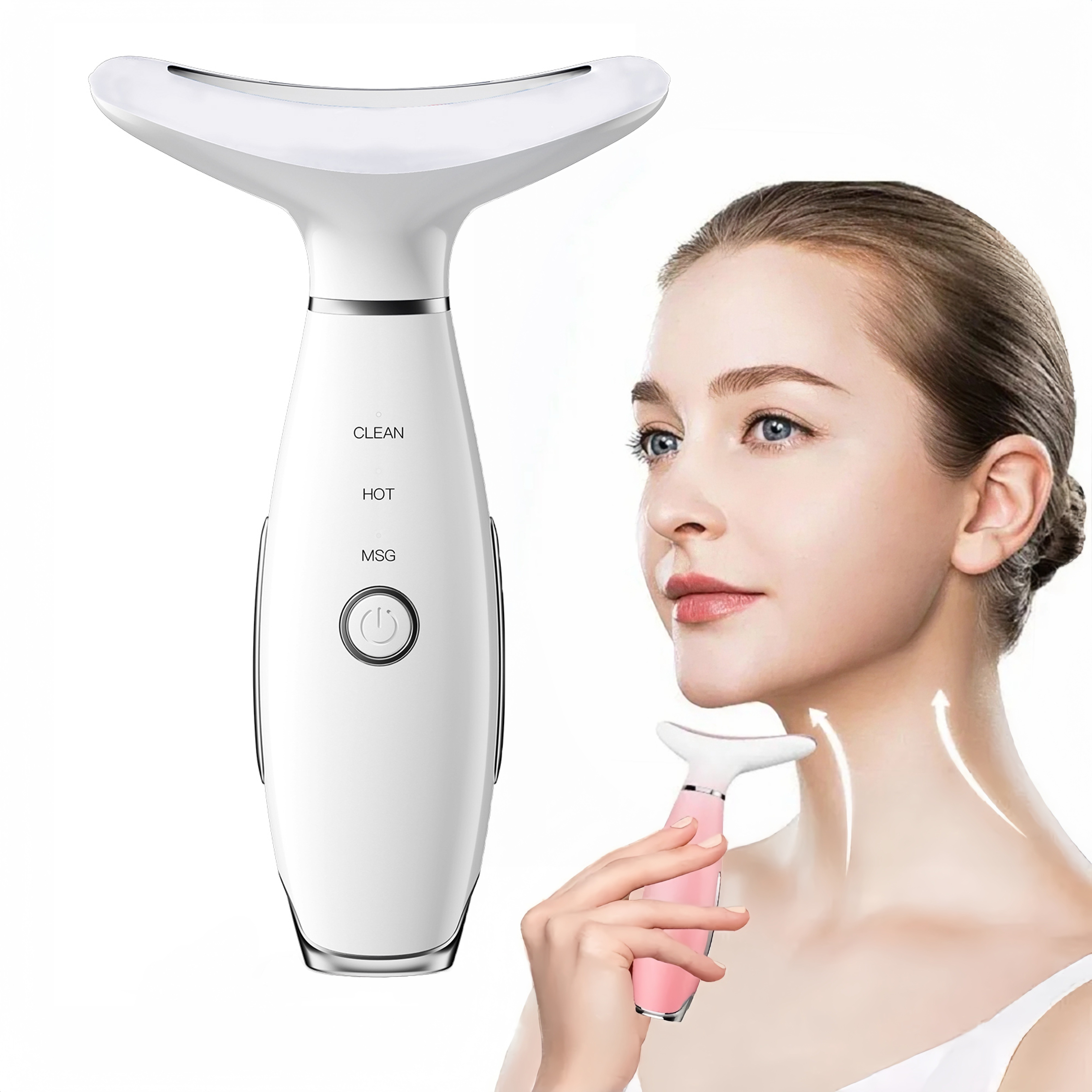 

Neck Face Beauty Device, 3-mode Face And Neck Massager, Portable Skin Care Facial Massager Device For Women And Men，skin Care Gift For Girls