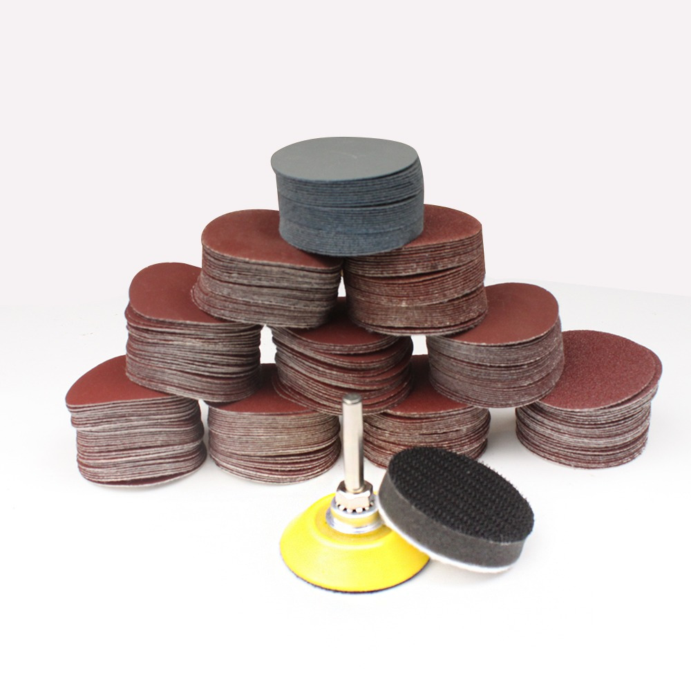 

303pcs 2 Inch Sanding Discs , Aluminum Sandpaper (80-3000 ) With 1/4” Backing Pad And Soft Interface Pad For Wood, Metal, Drywall, Polishing, Grinding