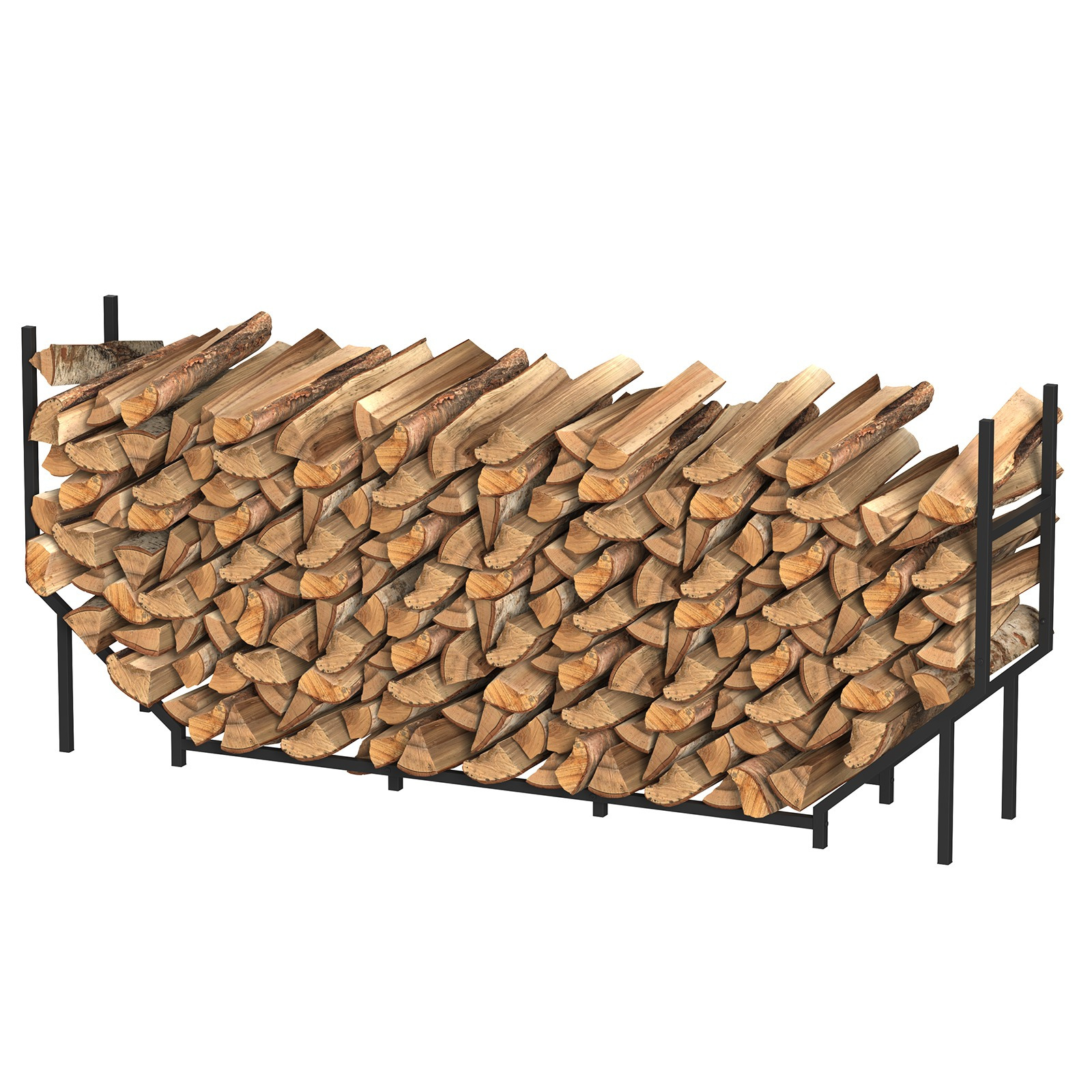 

6ft Fireplace Wood Logs Stand Lumber Racks For