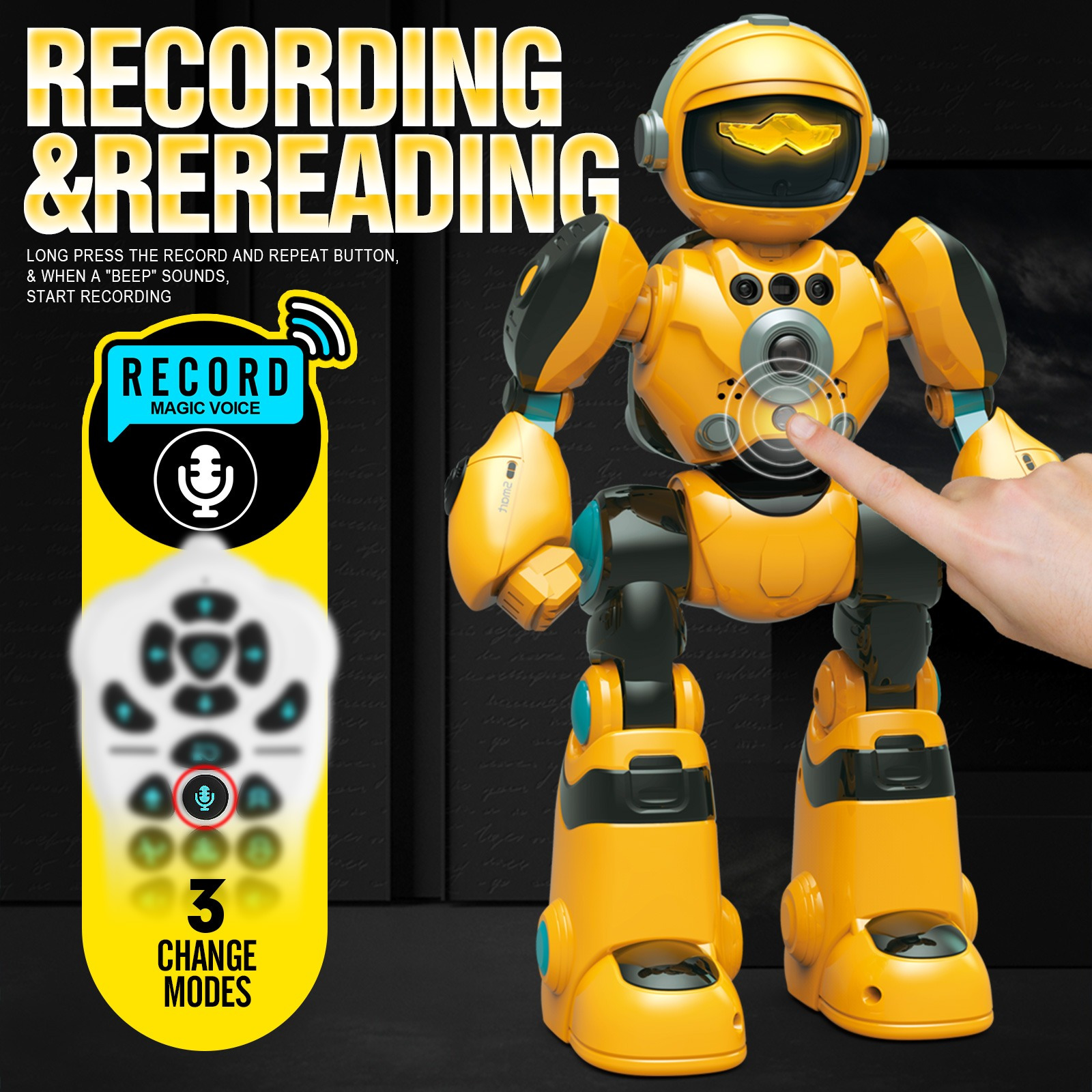 Remote Control Robot Toys RC Robots AI Voice Control Robot with Gesture Control Robo LED and Voice Interactive Intelligent Warriors as Christmas Gift for Kids