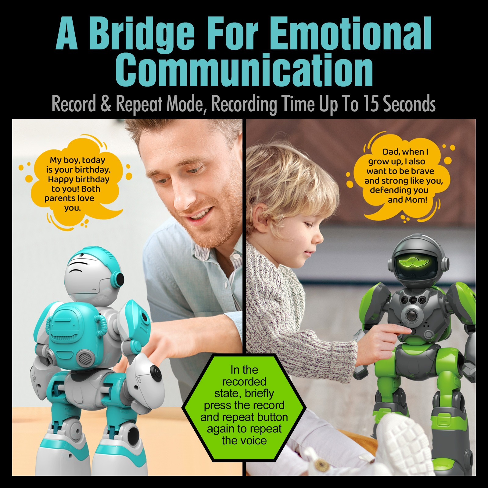 Remote Control Robot Toys RC Robots AI Voice Control Robot with Gesture Control Robo LED and Voice Interactive Intelligent Warriors as Christmas Gift for Kids