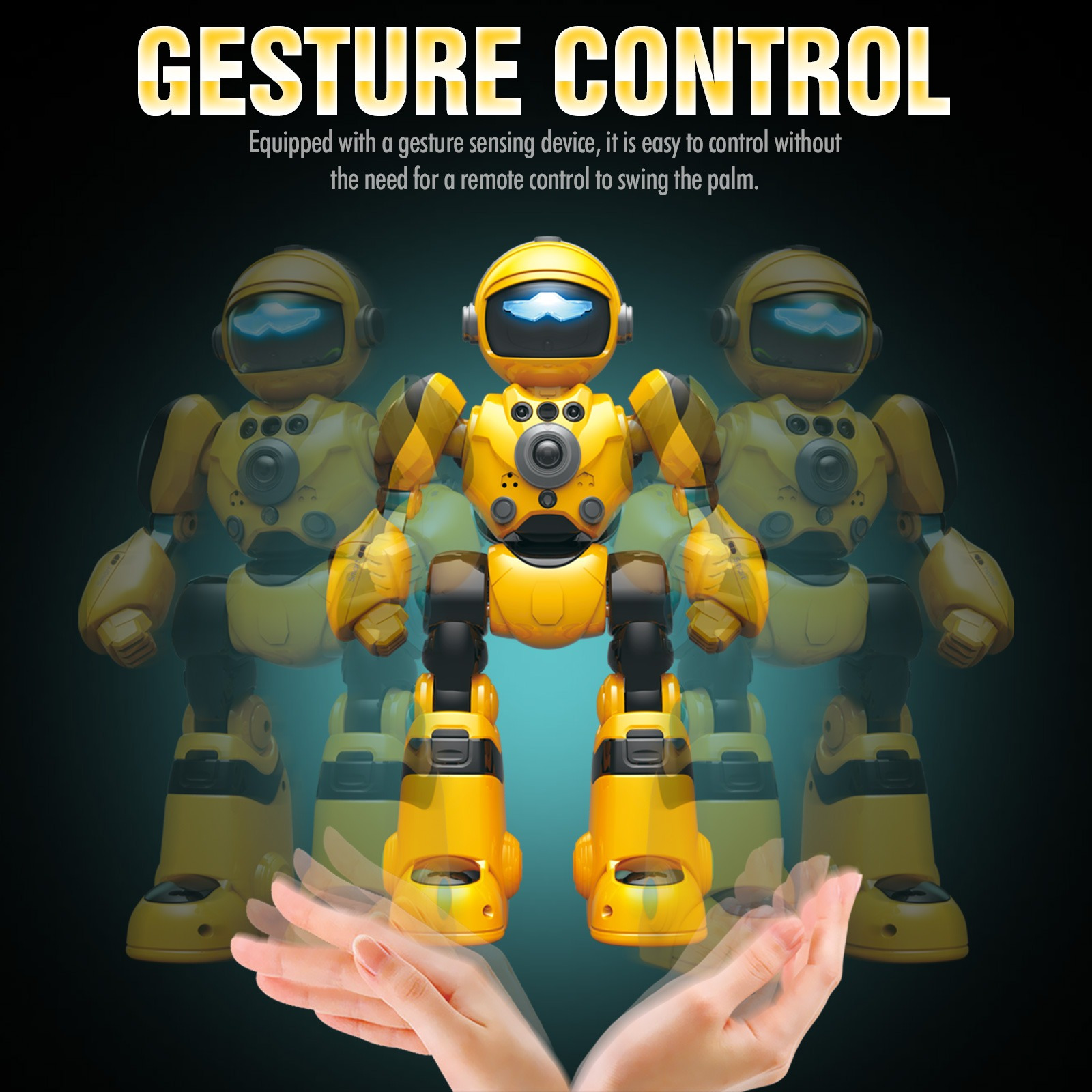 Remote Control Robot Toys RC Robots AI Voice Control Robot with Gesture Control Robo LED and Voice Interactive Intelligent Warriors as Christmas Gift for Kids