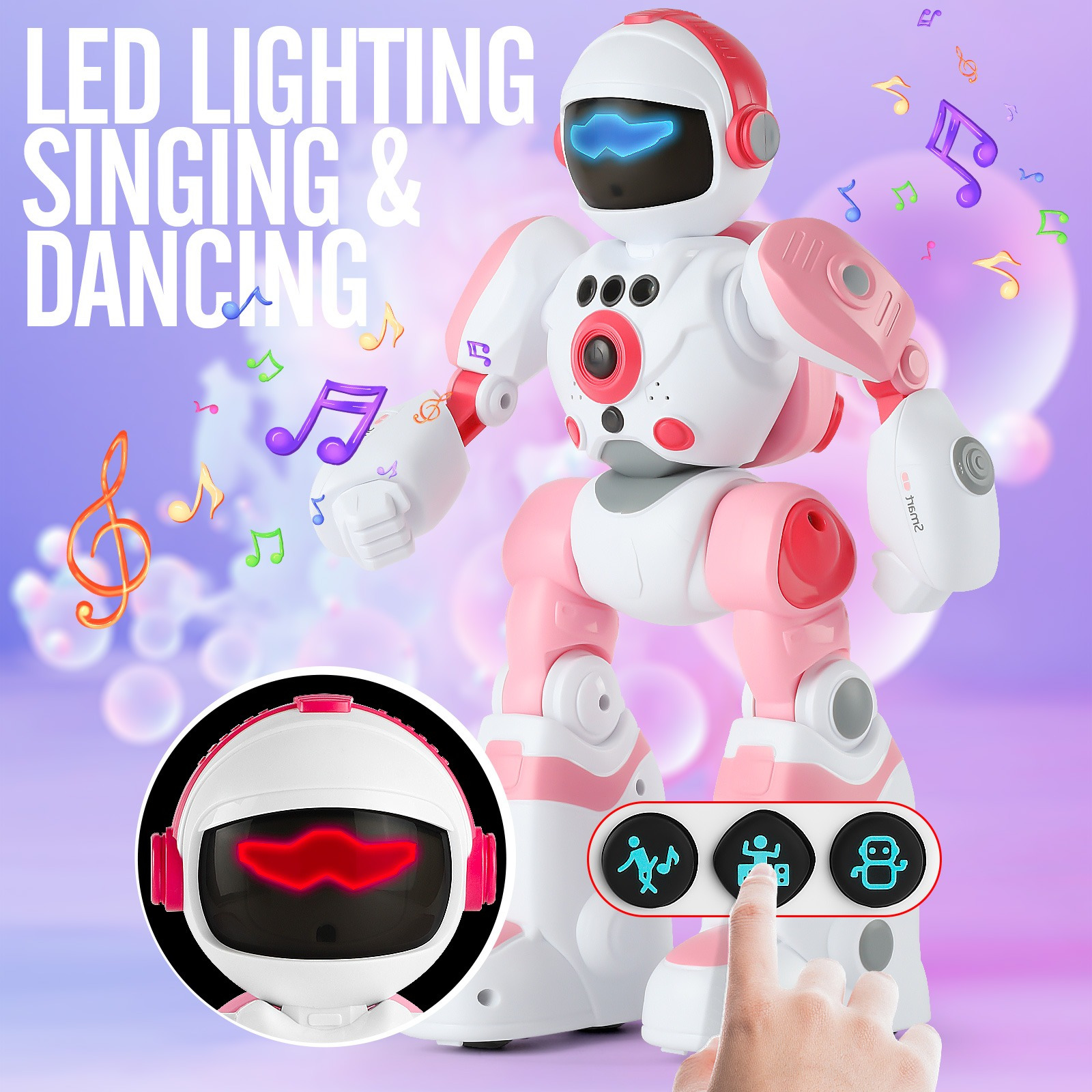 Remote Control Robot Toys RC Robots AI Voice Control Robot with Gesture Control Robo LED and Voice Interactive Intelligent Warriors as Christmas Gift for Kids