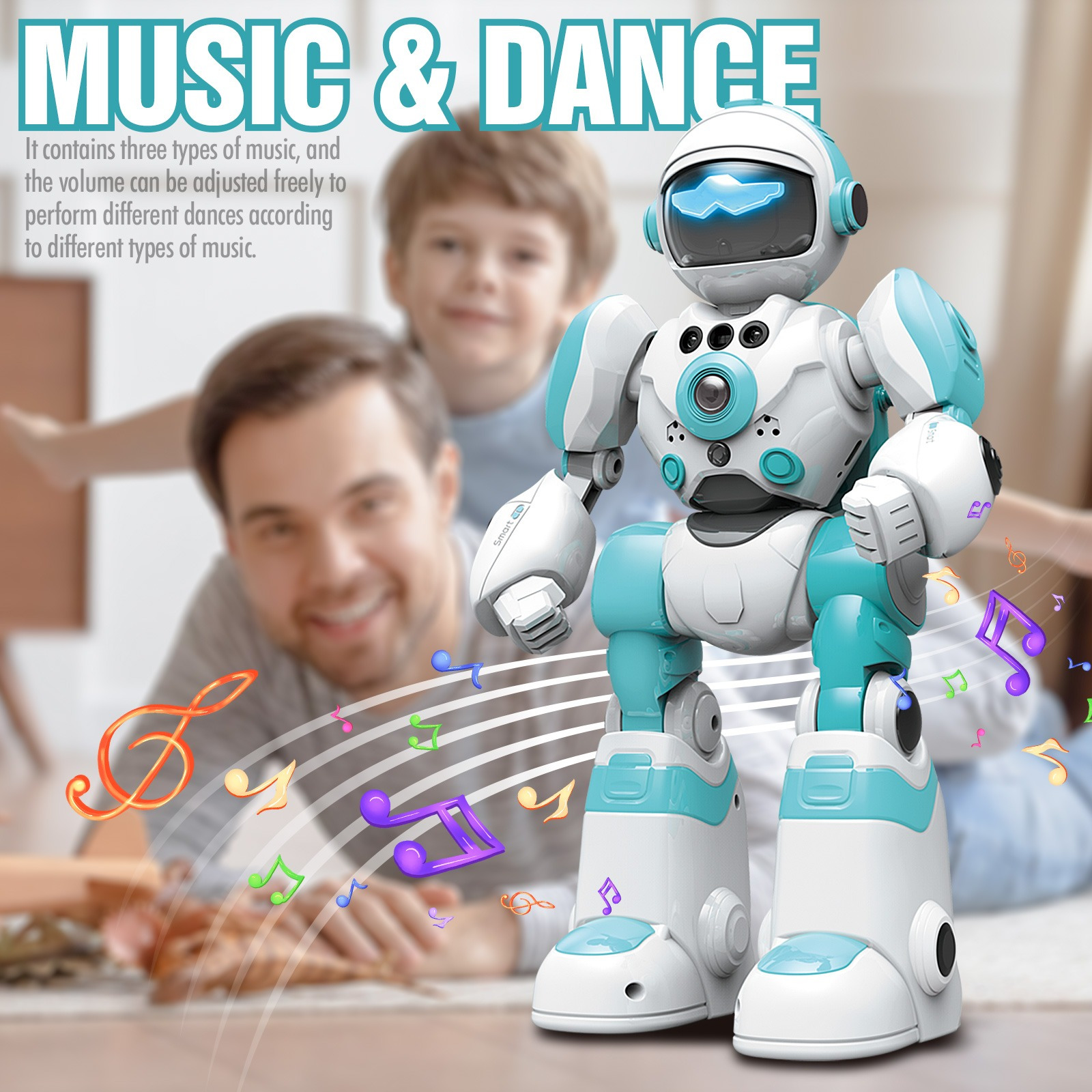 Remote Control Robot Toys RC Robots AI Voice Control Robot with Gesture Control Robo LED and Voice Interactive Intelligent Warriors as Christmas Gift for Kids