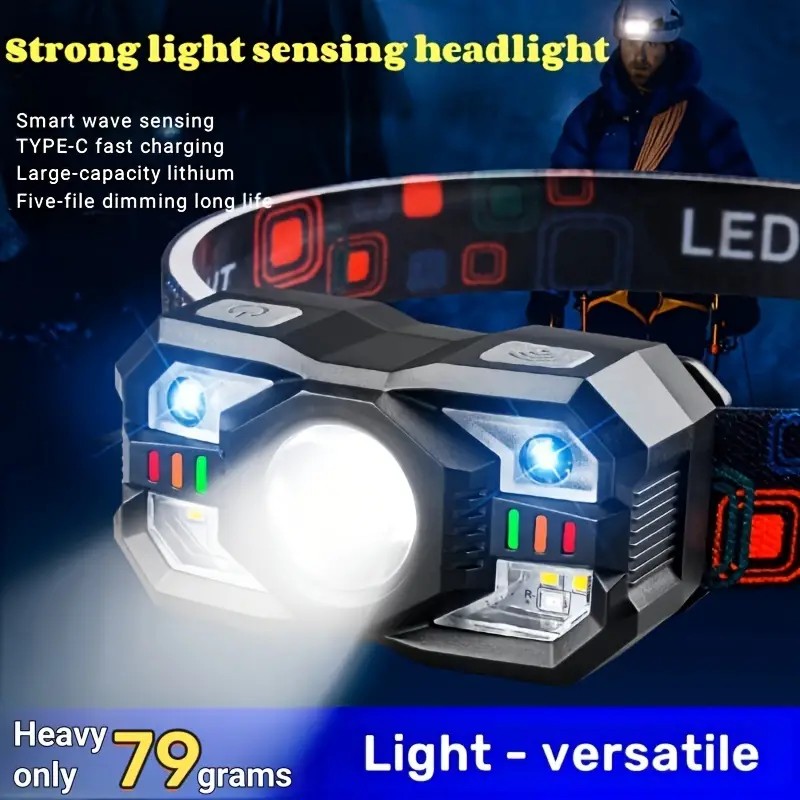 

Long Led Headlights - Usb Charging, Suitable For , Multifunctional , And Cycling