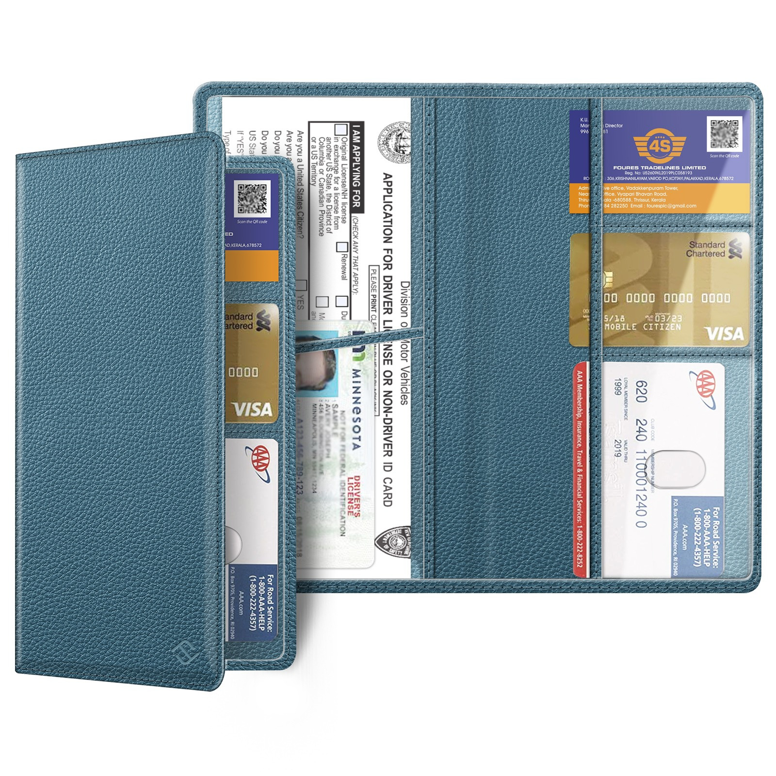 

Car Registration And Insurance Card Holder, Vehicle Glove Box Card Organizer Wallet, Id Card Holder For Essential Automobile Documents