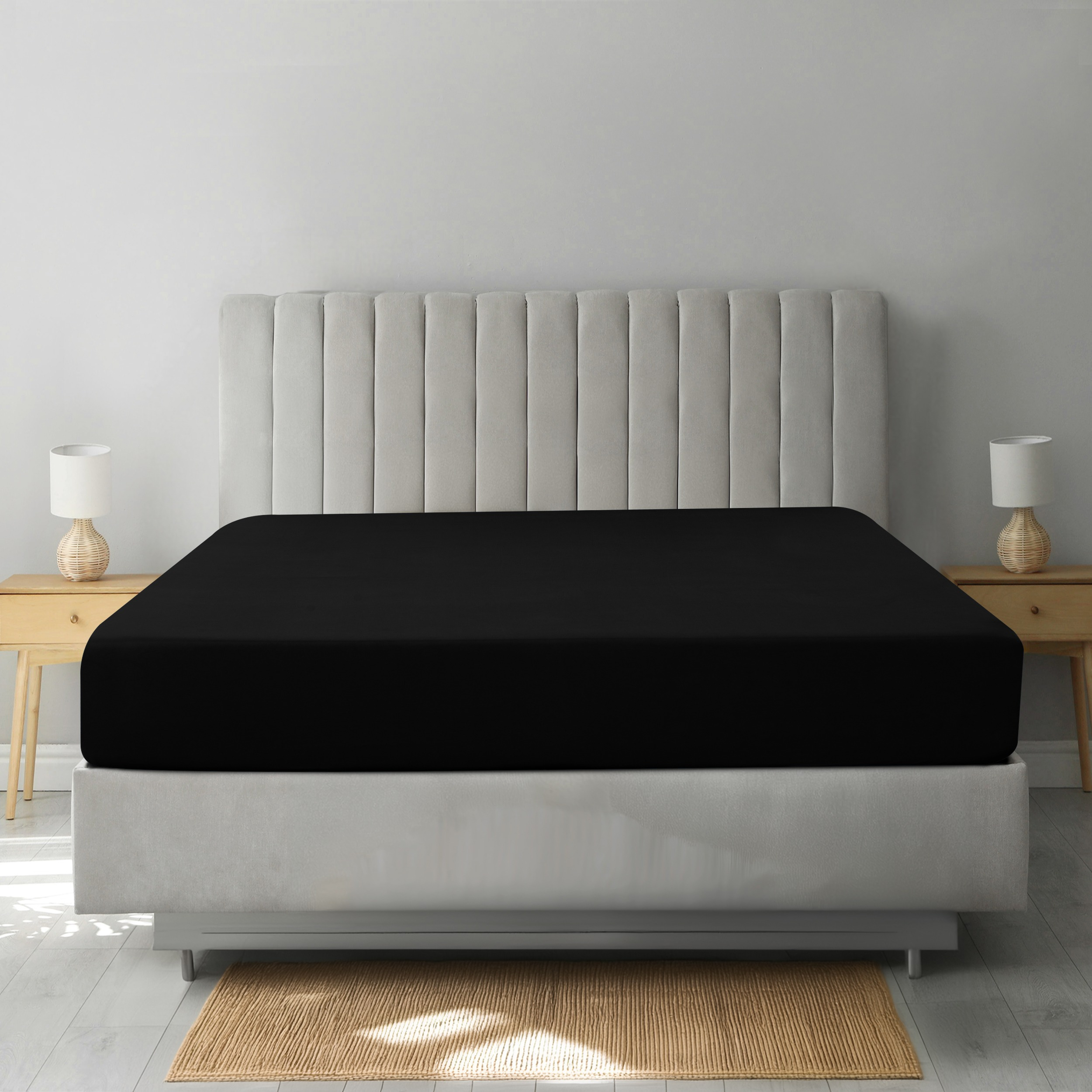 TEMU Solid Color Fitted Sheet - Cooling Sheet - Ultra Soft Brushed Microfiber Fitted Sheets, Fits Mattress Upto 16 Inches Deep Pocket, And Fade