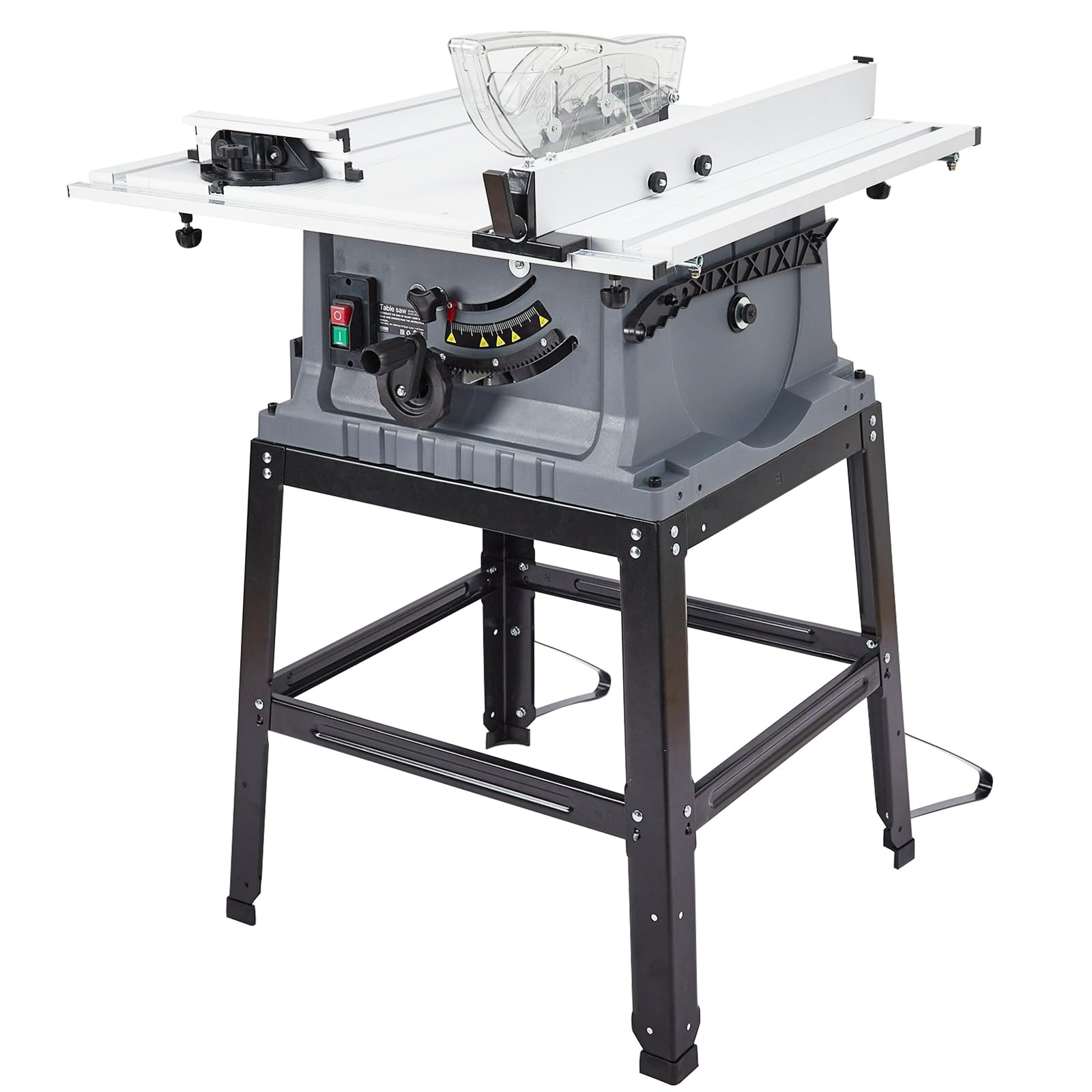 

Table Saw, 10 15a Multifunctional Saw Stand & , 90 Cut & 0-45 Cut, 5000rpm, Height For Woodworking