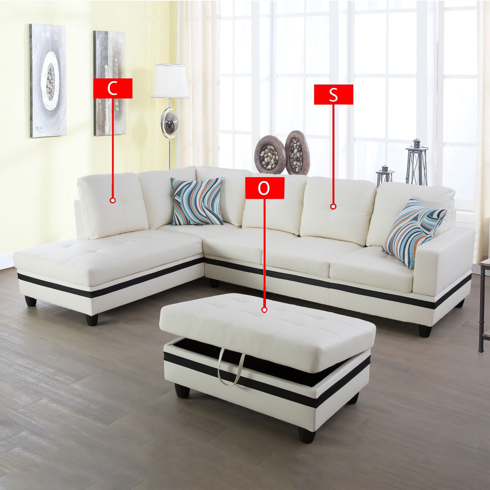 

【 Friday 】 Sectional Sofa Set, L-shaped Sofa, Sofa Bed, Sofa And Cushions, Suitable For , , , Apartment, , Etc.