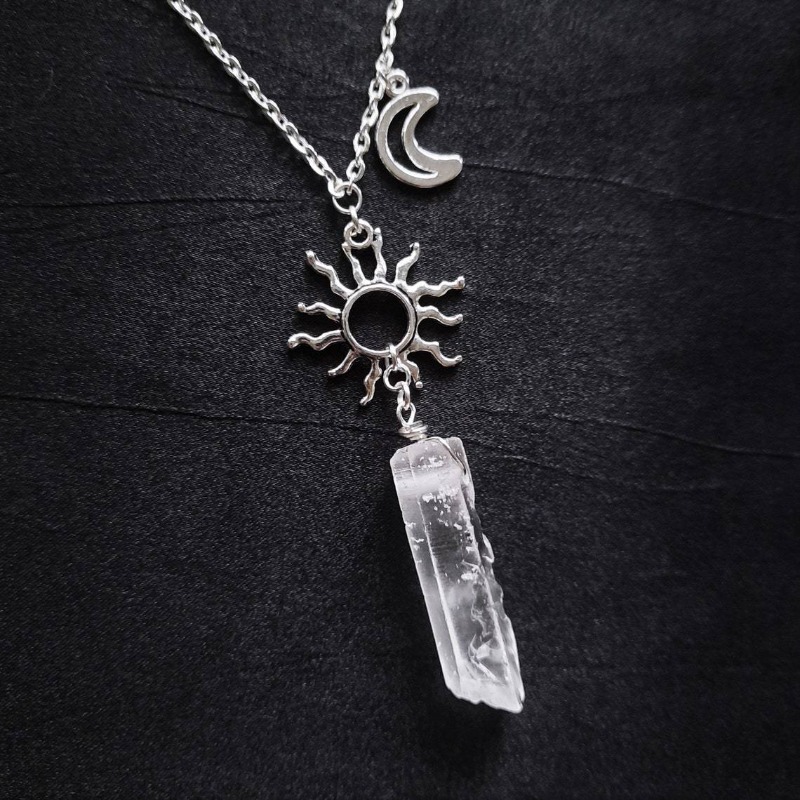 

Sun Pendant Necklace Clear Necklace Necklace Jewelry