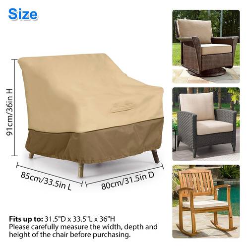 heavy duty waterproof oxford fabric with pvc coating dustproof lawn furniture cover for outdoor winter gift