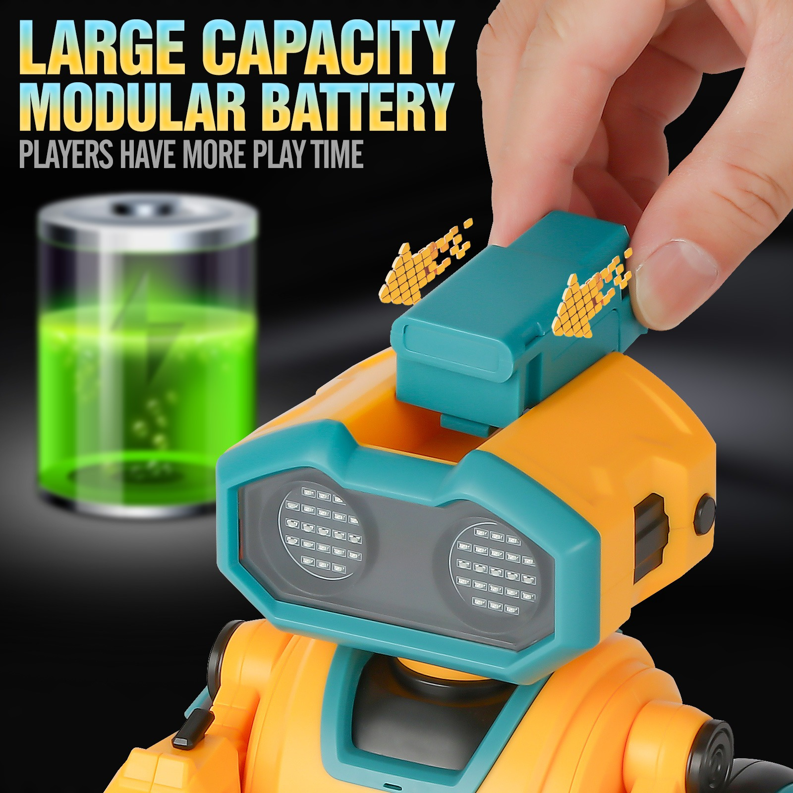 AI RC Robot for Kids with Gesture Induction Interactive Facial Expression Intelligent Remote Control Smart Robo with Magic Voice Record LED eyes Programming Touch Induction Robot Gift for Kids