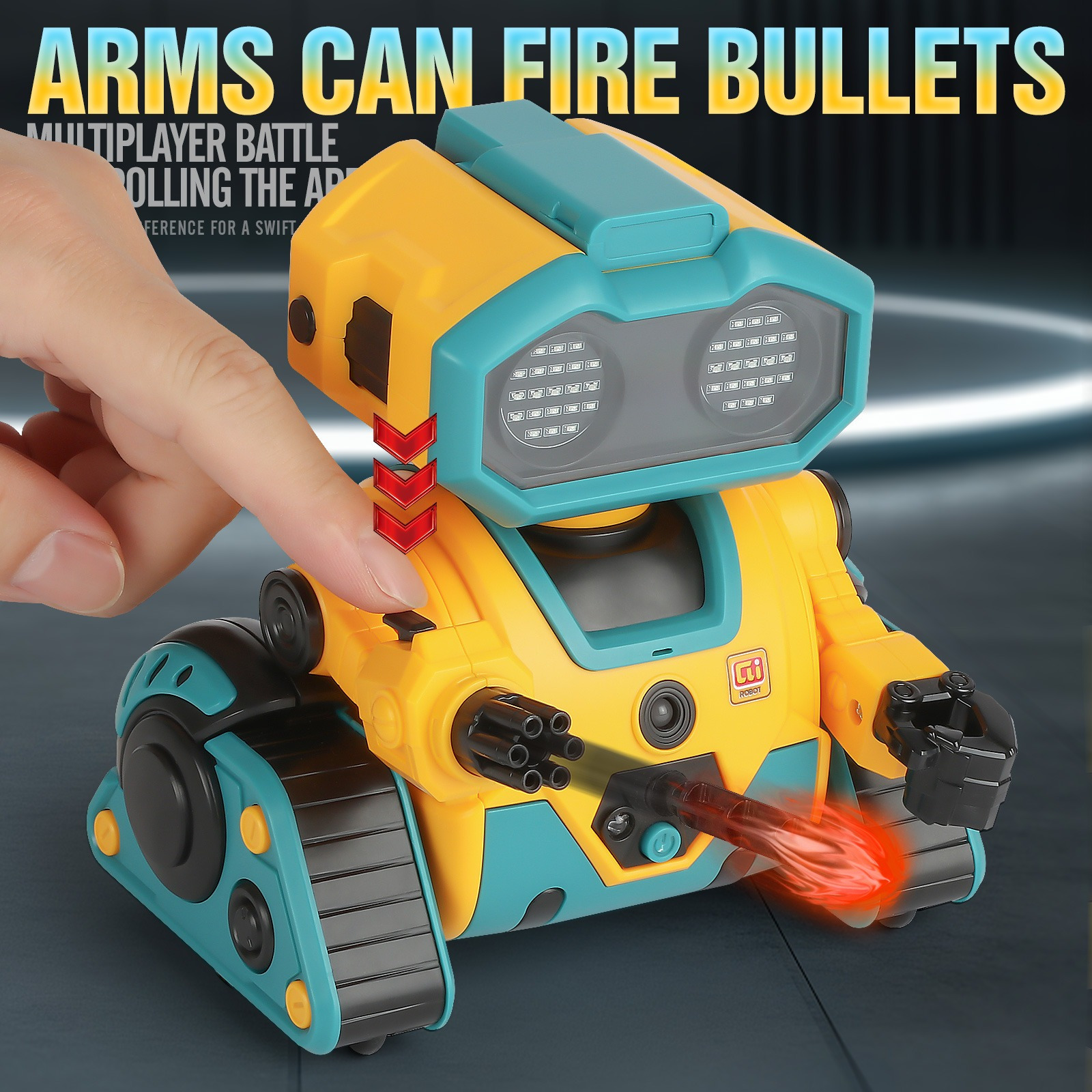 AI RC Robot for Kids with Gesture Induction Interactive Facial Expression Intelligent Remote Control Smart Robo with Magic Voice Record LED eyes Programming Touch Induction Robot Gift for Kids