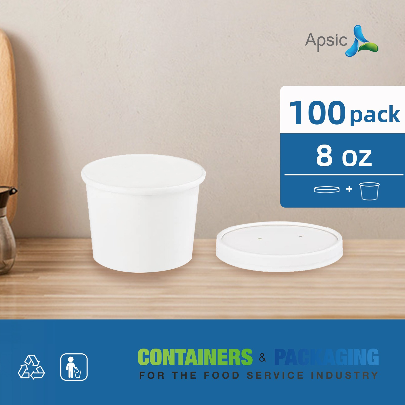 

100sets Apsic 8/12/16/26/32 Oz Ice Lid, Disposable ,- Bowl -hot And ,hot Bowl, -christmas Restaurants ()