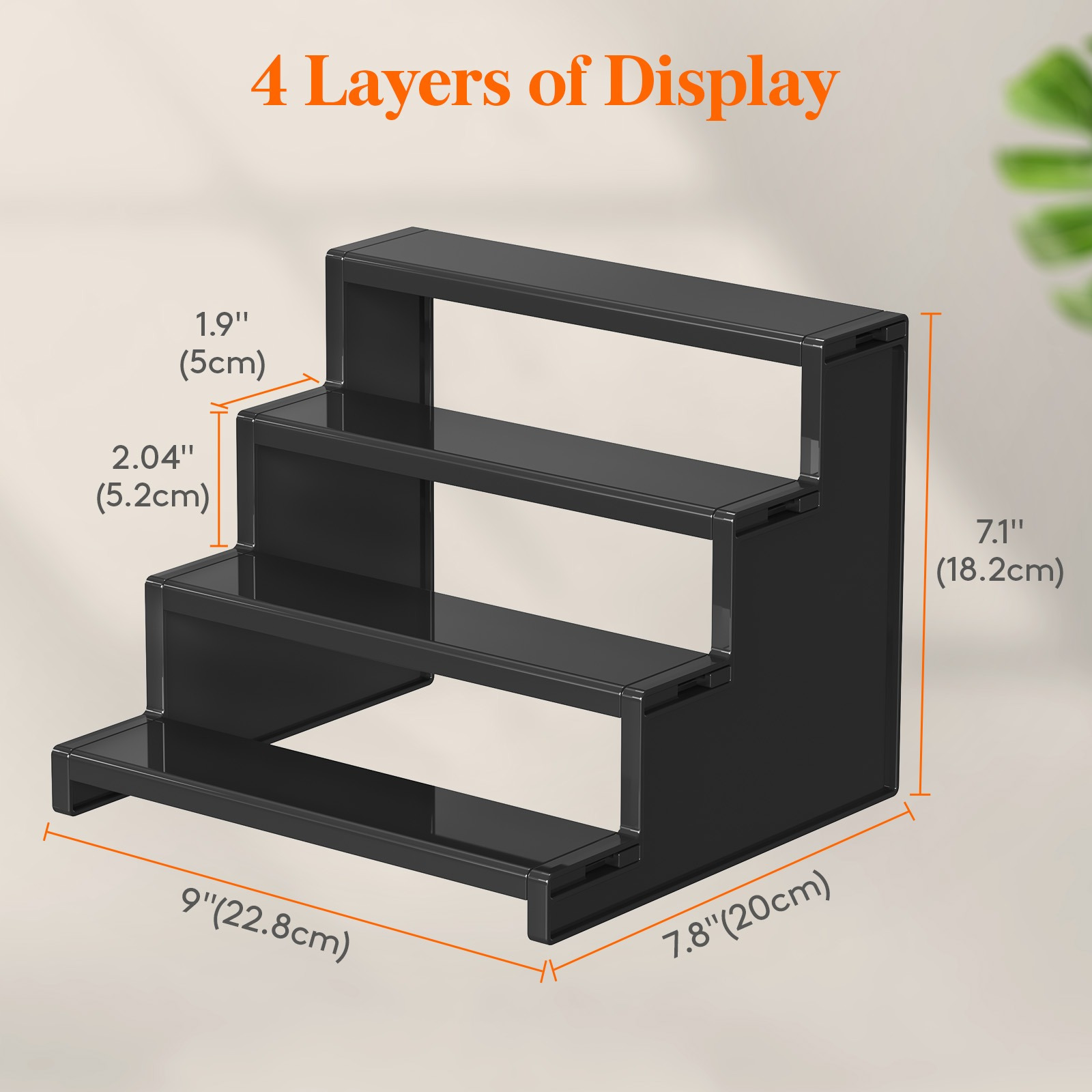 TEMU 4 Display Stand,plastic Organizer Stand, Display (9 , 1 )