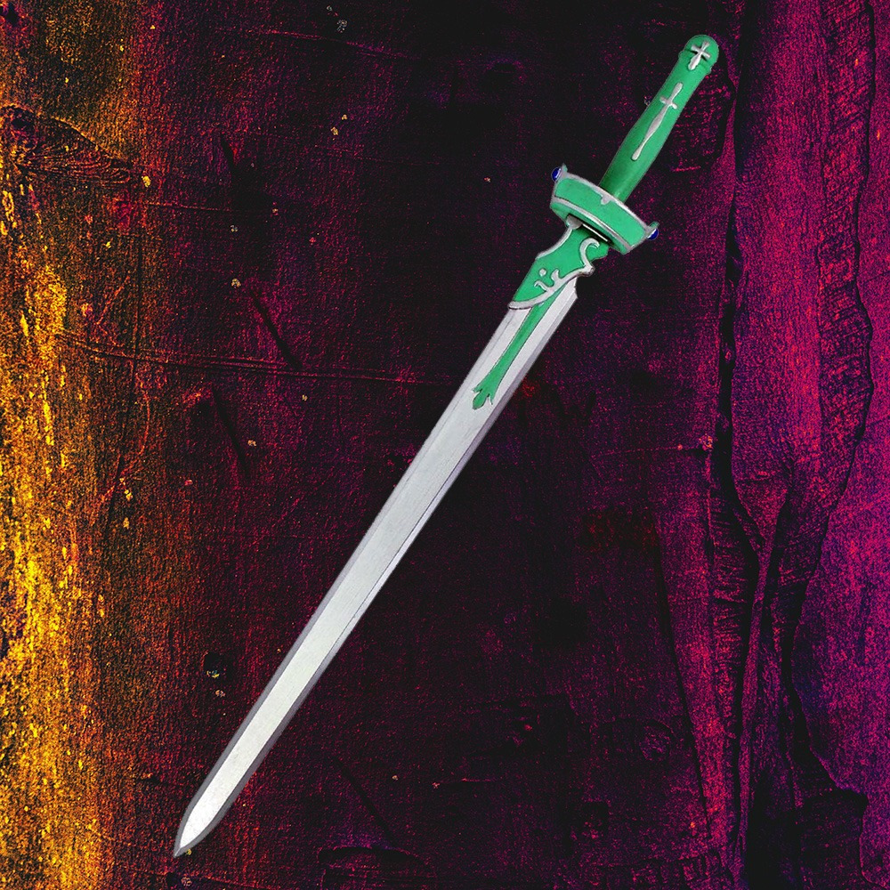 TEMU Anime Cosplay 43" Polyurethane Foam Sword Sao Light Collectible Role Playing Halloween Costume Prop Christmas Gifts Decoration Stage Performance