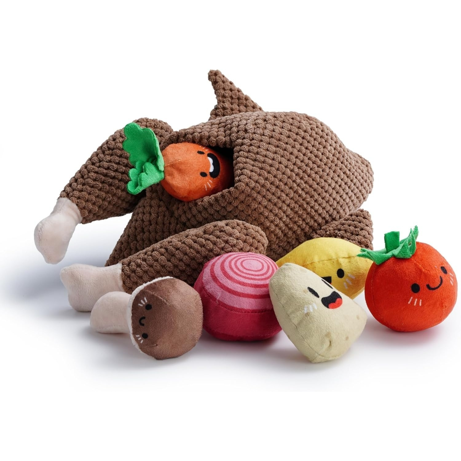 

Nocciola 7 In 1 Christmas Turkey Squeaky Dog Toys | hide And Dog Toys For Large Medium Small Dogs | soft Stuffed Enrichment Puppy Chew Toys | interactive Cute Plush Dog Toys | pet Toy Gifts